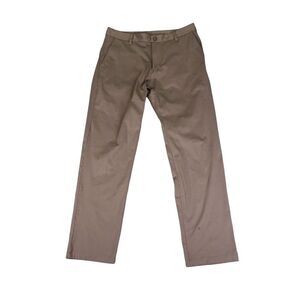 Rhone Pant Men 32x32 Tan Commuter Slim Straight Travel Golf‎ Chino Technical